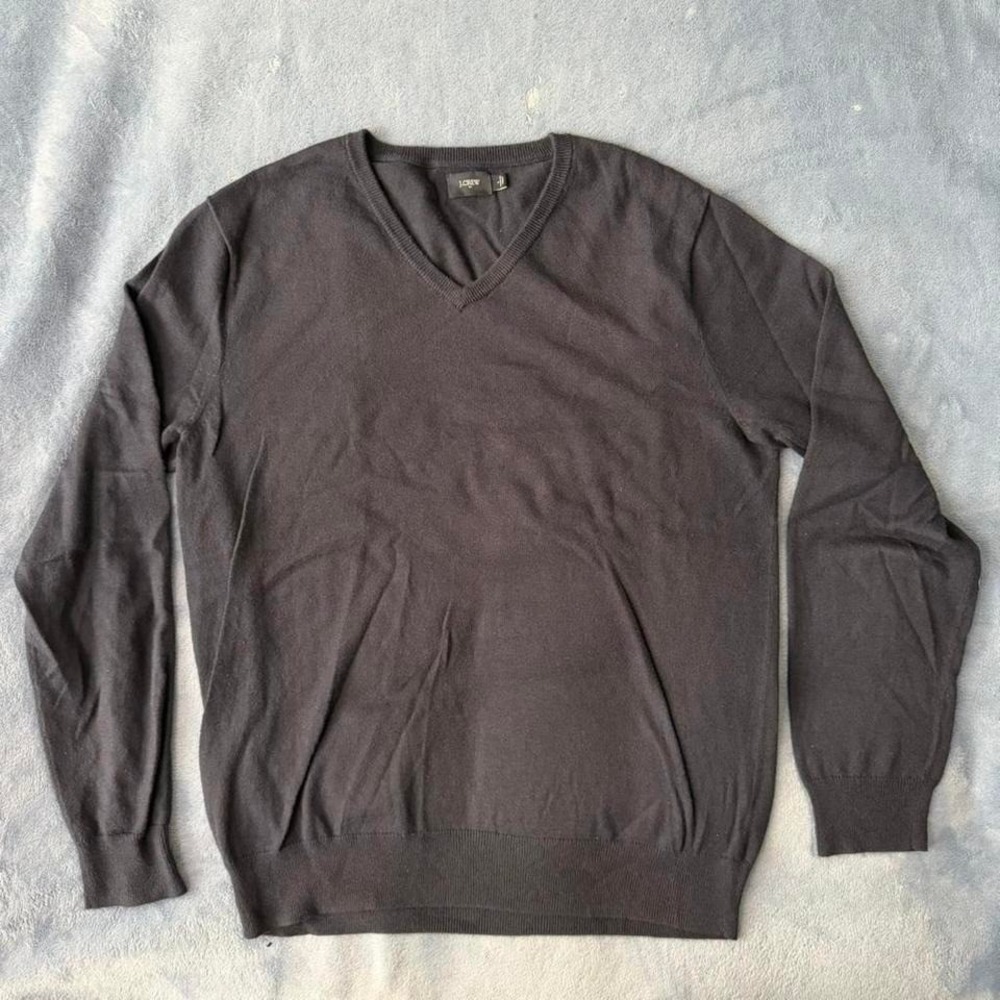 J.Crew blue v neck sweater men Size M